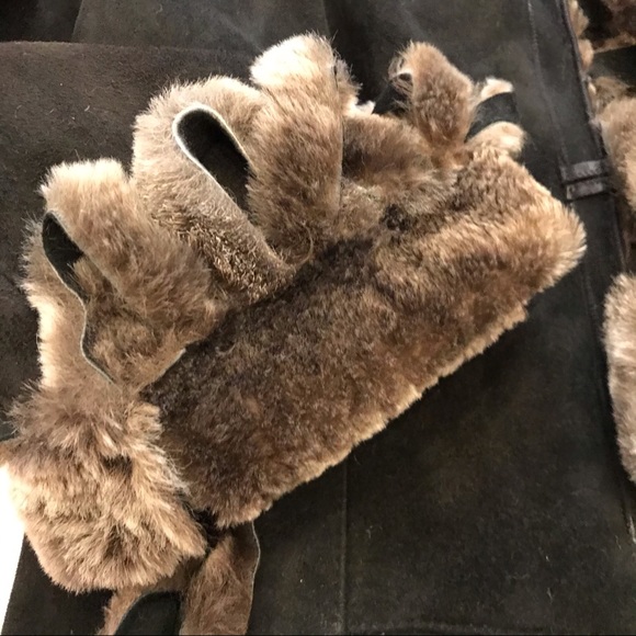 ❤️SOLD❤️Denimax Shearling Long Coat Loops Details Size L - Picture 9 of 16